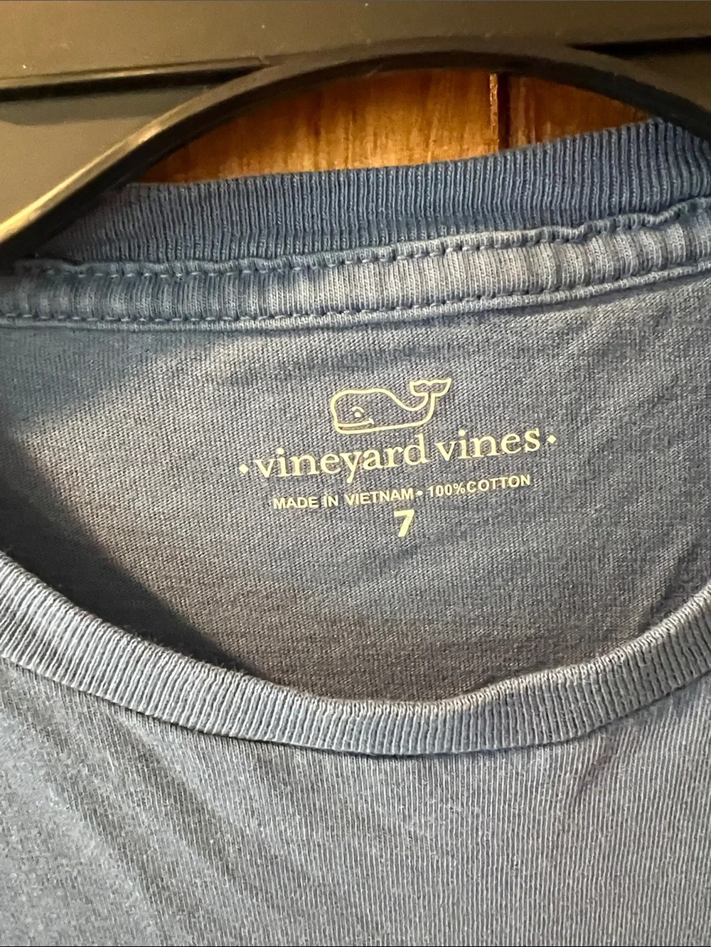 Vineyard Vines Kids Long-Sleeve Pocket Tee - Light Blue with Pink Whale